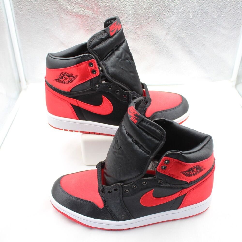 Nike Air Jordan 1 Retro High OG Satin Bred Women Size 10.5, Men 9 NIB